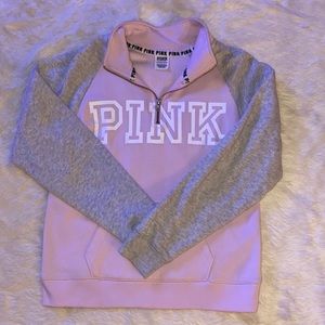 Pink half zip sweater XS